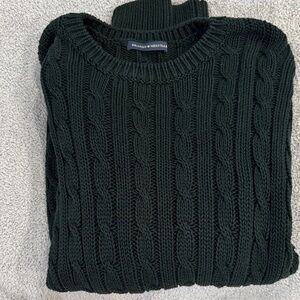 Brandy Melville Dark Green Cable Knit Sweater